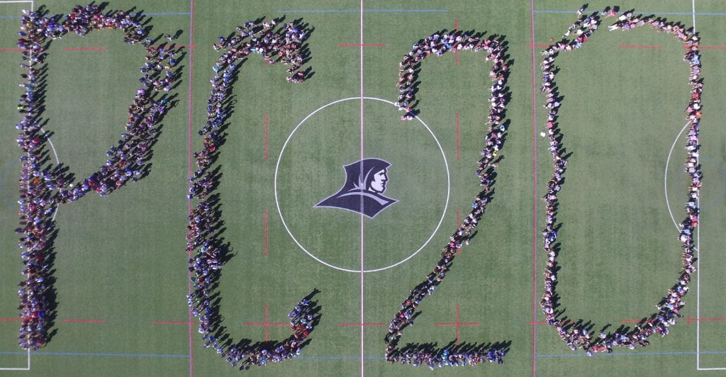 class of 2020 aerial photo