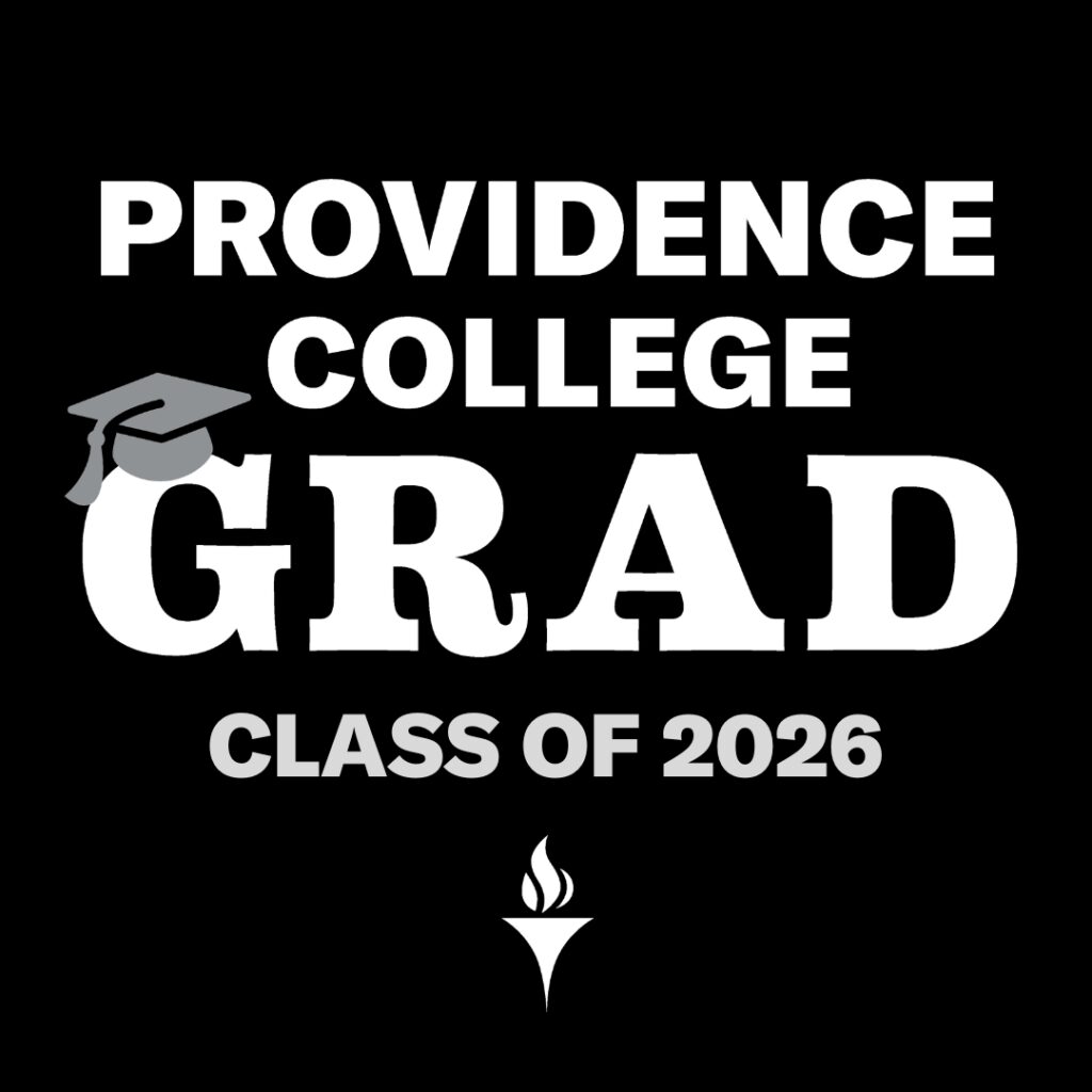 Providence College Grad, Class of 2026 [Graduation cap on the G of Grad, PC torch]